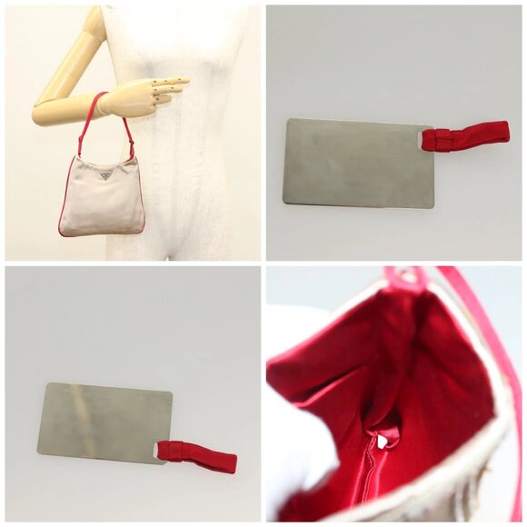 PRADA Hand Bag Satin Beige - Picture 15 of 15